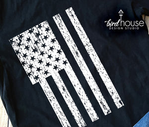 Add Distressed American Flag to Back of shirt