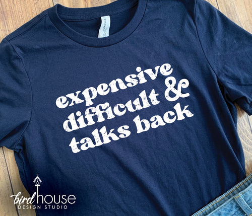 expensive difficult and talks back graphic tee shirt hoodie crop top