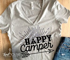 Happy Camper Cute Vacation Shirt for Glamping