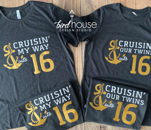 Cruisin' my way into Any Age Shirt, Cute Cruise Birthday Shirts, Cruising Group Family MatchingCustom