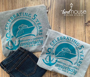 Anniversary Cruise Group Shirt, Celebrating Years Tees