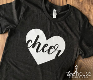 Love Cheer Shirt, Cute Cheerleading Tee, Custom, Gift For girls