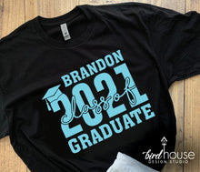 Load image into Gallery viewer, Personalized, Class of 2021 Shirt, Any Color, Any Name High School Middle School College