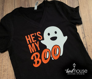 He's My Boo Shirt, Cute Couples Ghost Halloween Tee