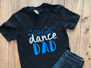 Dance Dad studio Competition Shirt Matte or Glitter, Any Name Relative, Any Dance Studio