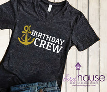 Load image into Gallery viewer, Birthday Crew Shirt, Anchor Cute Matching Group Cruise Tees