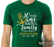 Load image into Gallery viewer, 50 Years one Beautiful Family, Personalized Anniversary Cruise Group Shirt Any Year Custom, Personalized