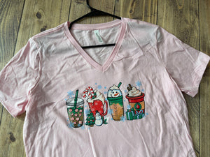 Coffee Snowman Christmas Shirt - Ready to Ship