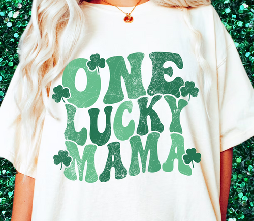 One Lucky Mama St. Patricks Day Graphic Tee Shirt