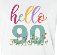 Hello Floral Birthday Shirt