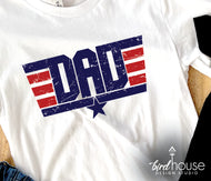 Top Dad Gun Shirt, Personalized with Any Name, Abuelo, Grandpa, Pops, Cute gift for fathers day