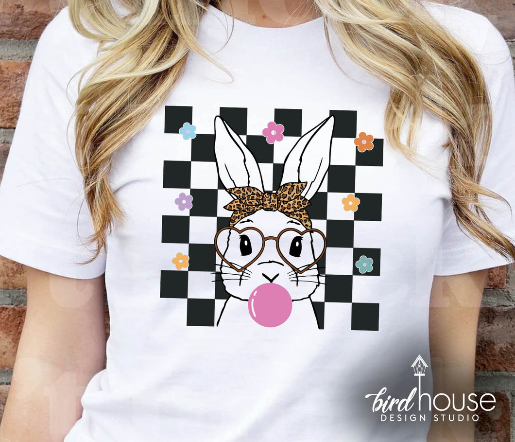 boujee bunny bubble gum easter graphic tee shirt