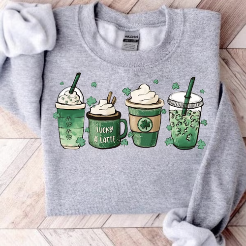 St. Patricks Day Coffee Graphic Tee Shirt