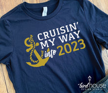 Load image into Gallery viewer, Cruisin&#39; my way into 2024 Shirt, New Years Eve Graphic Tee