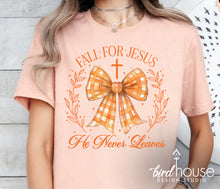 Load image into Gallery viewer, Fall for Jesus Coquette Bow Fall Shirt