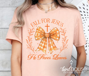 Fall for Jesus Coquette Bow Fall Shirt