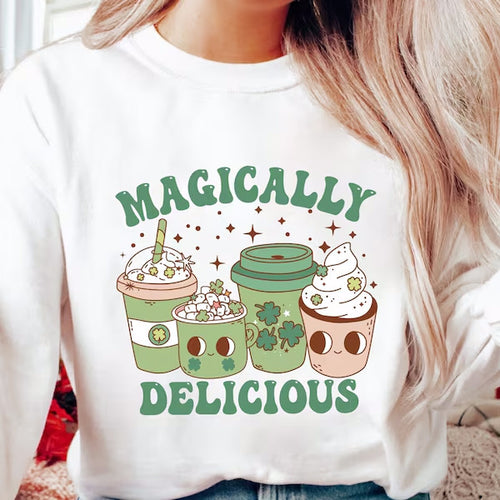 Magically Delicious St. Patricks Day Graphic Tee Shirt