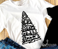 nativity christmas tree graphic tee shirt pajamas