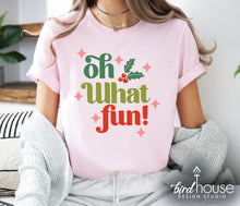 Load image into Gallery viewer, Oh What Fun Shirt, Cute Christmas Graphic Tee, pajamas for xmas