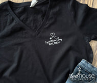 personalized nurse BSN RN graphic tee shirt gift for nurses