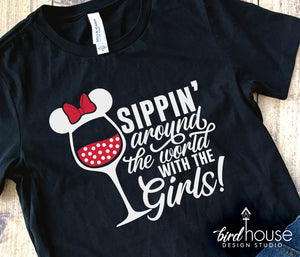 Sippin Around the World with the Girls Shirt