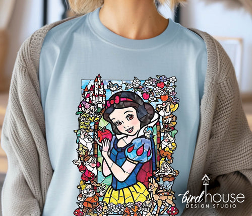 Snow White Stained Glass Shirt, DTF, cute graphic tee shirt