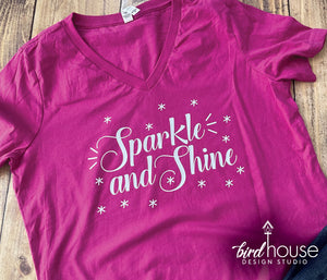 Sparkle and Shine Shirt, Cute Fireworks, Sparklers Tee, Fourth of July USA, cute graphic tee