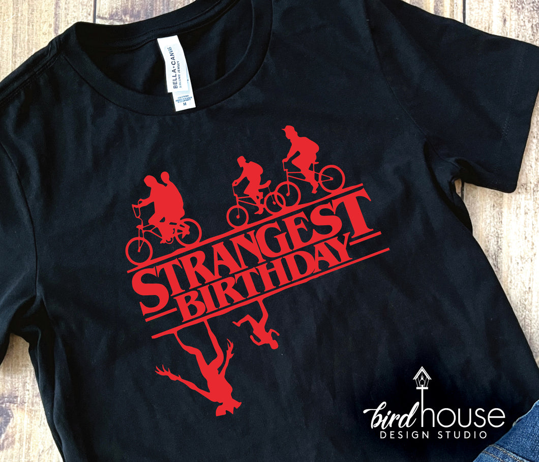 Strangest Birthday Shirt, Stranger Things Party Theme Graphic tee