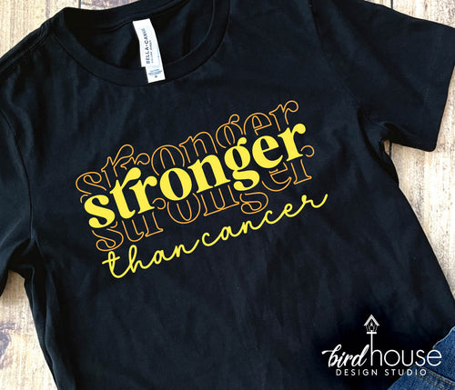 stronger than cancer graphic tee shirt