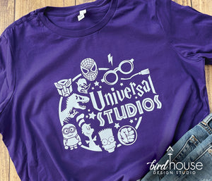 Universal Studios Shirt, Squad Goals Matching Group Shirts, Cute Graphic Tees to wear at the parks, Potter Avengers, Jurrasic icons