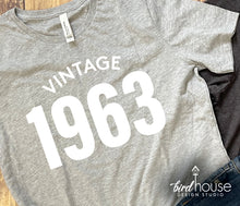 Load image into Gallery viewer, Vintage Birthday, Cute Party Graphic Tee Shirt 1963