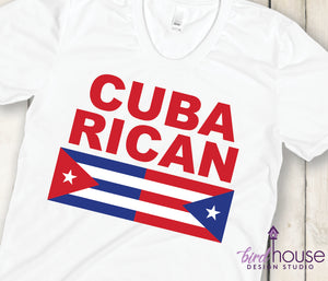 CubaRican Shirt, Cuba & Puerto Rico Flags Hispanic Heritage Month