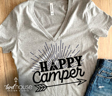 Load image into Gallery viewer, Happy Camper Cute Vacation Shirt for Glamping