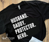 Husband Daddy Protector Hero Shirt, Cute Gift for Dad