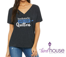 Load image into Gallery viewer, funny shirt for readers, bookmarks are for quitters