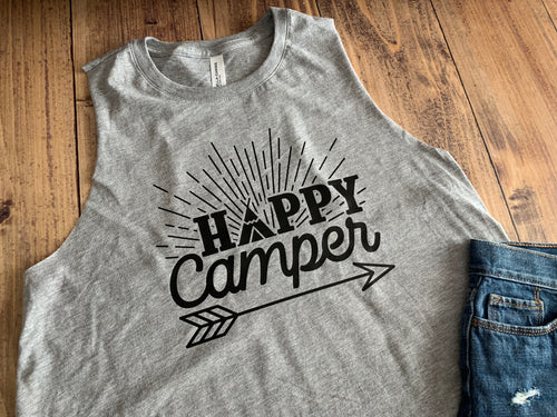 Happy Camper shirt, Cute Vacation Tee, Arrow, Teepee, Cute Family Matching Shirts