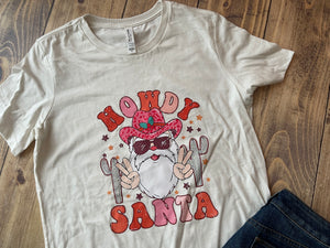 Howdy Cowboy Santa Shirt - Ready to Ship