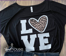 Load image into Gallery viewer, LOVE with Animal Print Heart Shirt, Leopard or Zebra Print, Cute Mother&#39;s day gift