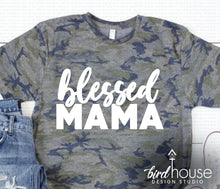 Load image into Gallery viewer, Blessed mama, mom, tia, grandma, abuela, cute mothers day graphic tees, gifts for moms, Custom and personalized gifts