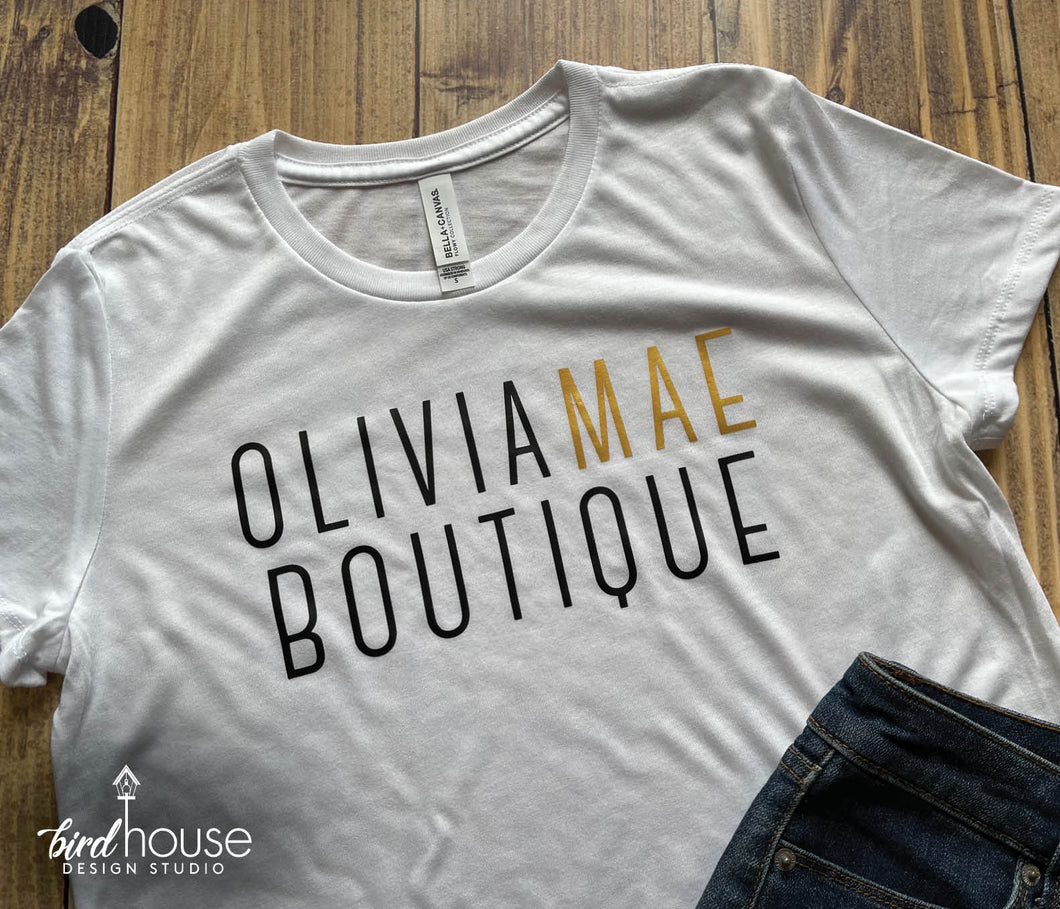 OLIVIA MAE Boutique, Business Logo Shirt