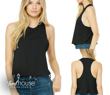 Load image into Gallery viewer, Ladies Cropped Racerback Tank Upgrade