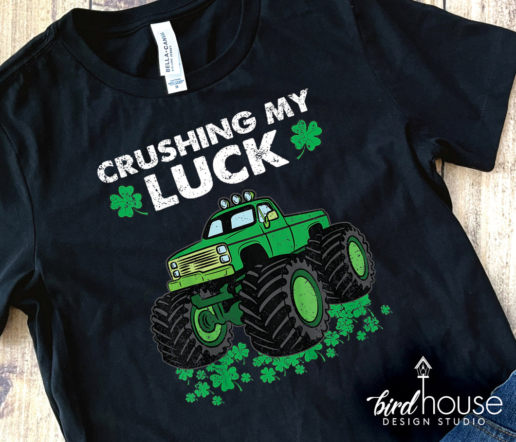 Crushing my Luck Truck Shirt, Cute St. Patricks day Graphic Tee