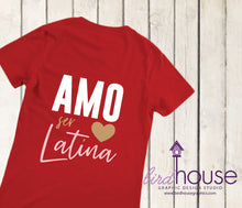 Load image into Gallery viewer, Amo Ser Latina Shirt, Cute Tees, Custom Pick any Colors, Matte or Glitter