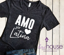 Load image into Gallery viewer, Amo Ser Latina, Cute T-Shirt, Any Color, Love Latin Shirt, Customize