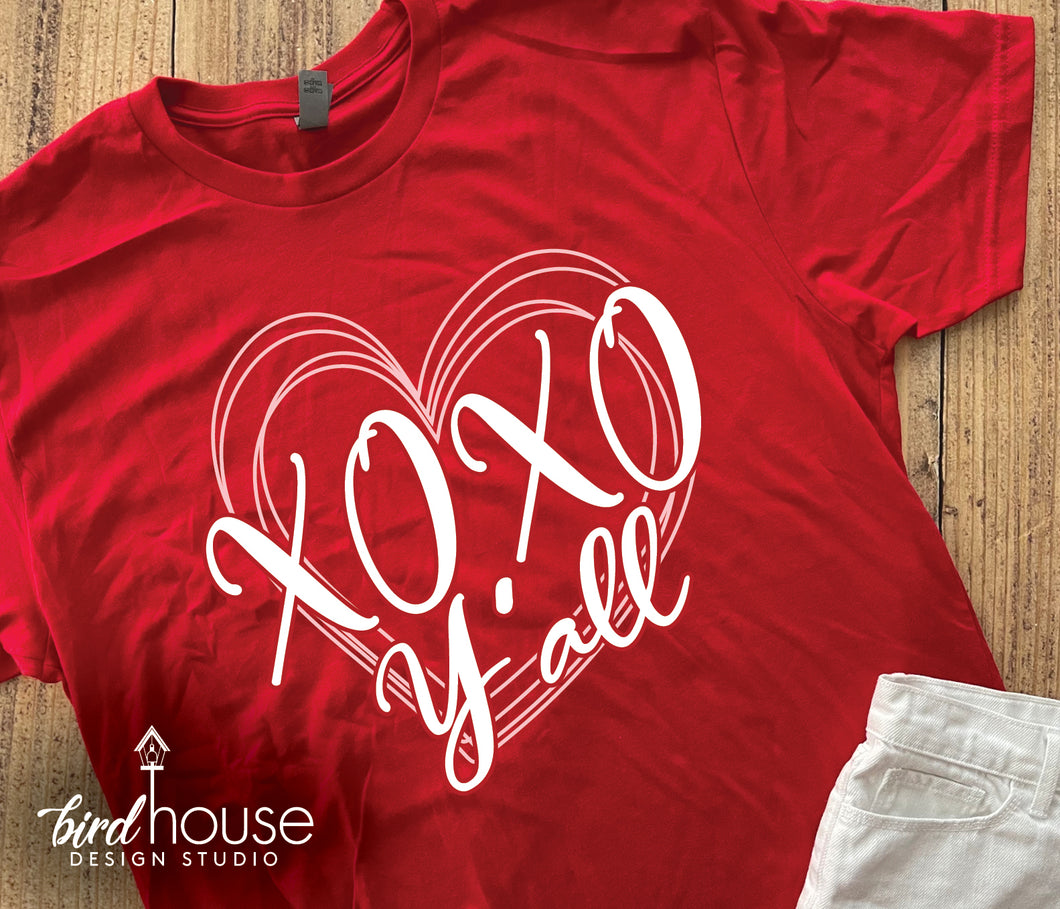 XOXO y'all Heart, Cute shirts for Valentines Day School Dress Down