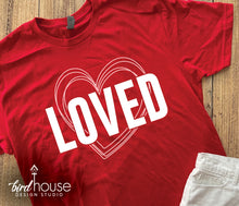 Load image into Gallery viewer, Loved, XOXO Heart, Cute shirts for Valentines Day School Dress Down