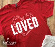 Loved, XOXO Heart, Cute shirts for Valentines Day School Dress Down