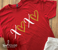 XOXO Hearts, Cute shirts for Valentines Day School Dress Down