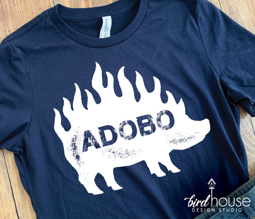 Adobo Distressed Shirt, Pig Roast