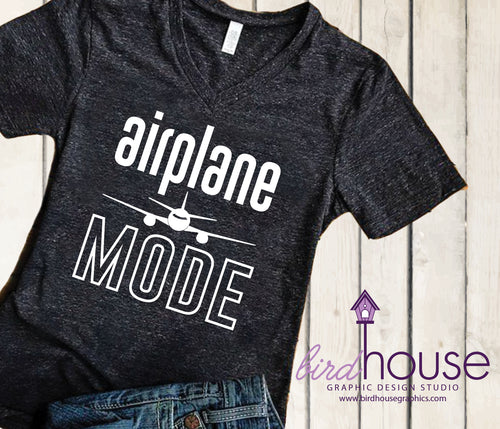 On Airplane Mode Shirt, Cute Vacation Tee, Matching Group Shirts for Traveling with Friends, Family